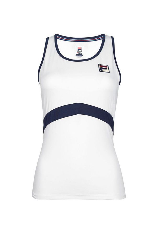 Tops De Alças Fila Mulher Branco - Fila Heritage Racerback En Portugal,ZXOL-10358